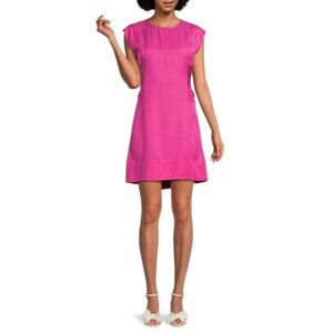 REBECCA MINKOFF Ruched Solid pink Mini Dress size S